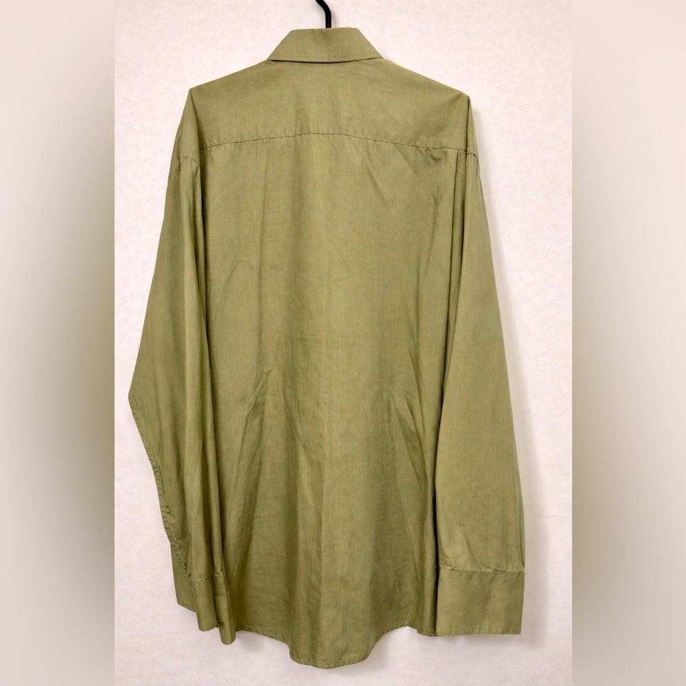 2 for 20$ - Armando Italian Collection Olive Green Dress Shirt - Size XL - Neck - Picture 3 of 6